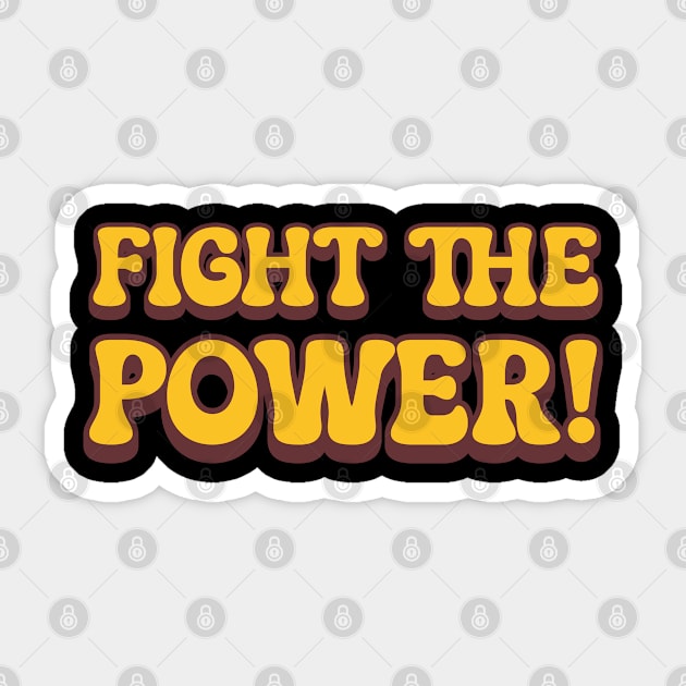 Fight The Power - Retro Sticker by UrbanLifeApparel